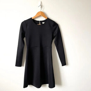 Abercrombie  & Fitch Long Sleeve Fit & Flare Dress Black Size Medium